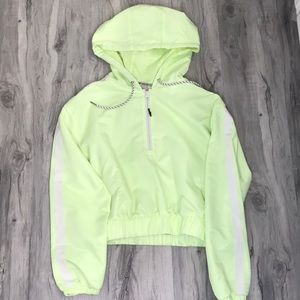 Neon cropped windbreaker